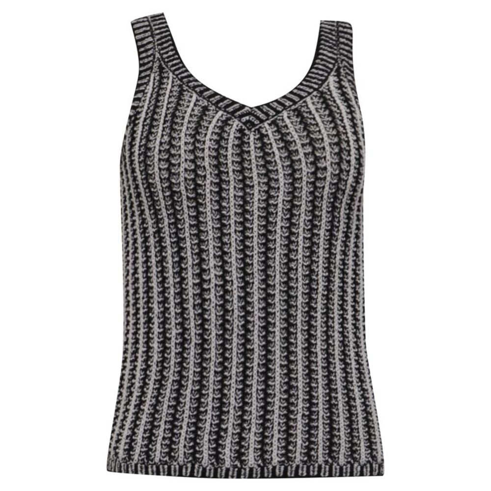 Max Mara Arrigo Sleeveless Striped Knitted Top in Multicolor Cotton